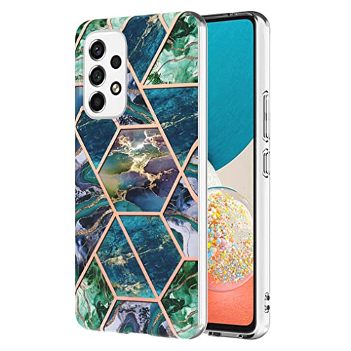 SEAHAI Hülle für Samsung Galaxy A53 5G, Marmor Ultra Dünn Glänzend Weich Silikon TPU Stoßfest Handyhülle Cover Flexibel Handytasche Schutzhülle für Samsung Galaxy A53 5G - Blauer See von SEAHAI