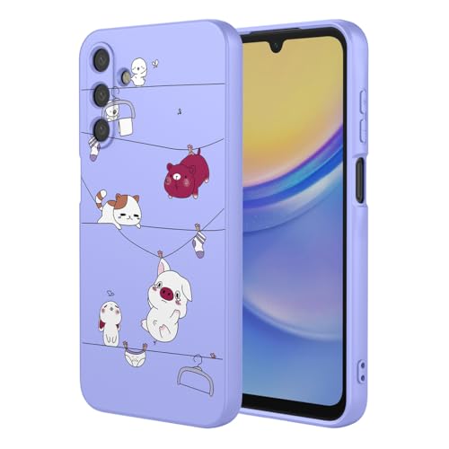 SEAHAI Hülle für Samsung Galaxy A56 5G, Ultra Dünn Weich Liquid Silikon Stoßfeste Handyhülle, Stilvoll TPU Schutzhülle mit Niedlichen Blüten und Tierischen Mustern - Lila S09 SEAHAI Hülle für Samsung Galaxy A56 5G, Ultra Dünn Weich Liquid Silikon Stoßfeste Handyhülle, Stilvoll TPU Schutzhülle mit Niedlichen Blüten und Tierischen Mustern - Lila S09 von SEAHAI