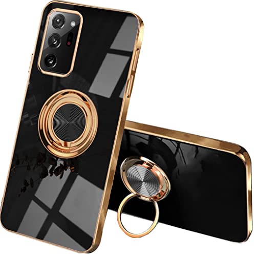 SEAHAI Hülle für Samsung Galaxy Note 20 Ultra 5G/4G, Galvanik Phnom Penh Design Ultra Dünn Glänzend Weich Silikon TPU Stoßfest Handyhülle Cover Schutzhülle mit 360 Grad Ring Ständer, Schwarz SEAHAI Hülle für Samsung Galaxy Note 20 Ultra 5G/4G, Galvanik Phnom Penh Design Ultra Dünn Glänzend Weich Silikon TPU Stoßfest Handyhülle Cover Schutzhülle mit 360 Grad Ring Ständer, Schwarz von SEAHAI