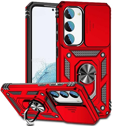 SEAHAI Hülle für Samsung Galaxy S23 FE 5G, Militär Robust Handyhülle Outdoor Stoßfest Silikon TPU + PC Handy Case Schutzhülle mit Kameraschutz und 360 Grad Ring Ständer - Rot SEAHAI Hülle für Samsung Galaxy S23 FE 5G, Militär Robust Handyhülle Outdoor Stoßfest Silikon TPU + PC Handy Case Schutzhülle mit Kameraschutz und 360 Grad Ring Ständer - Rot von SEAHAI