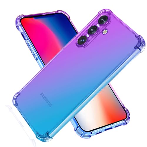 SEAHAI Hülle für Samsung Galaxy S24 FE 5G Hülle, Farbverlauf Ultradünne TPU Handyhülle, Bunt Transparent Sanft Silikon Bumper Case Stoßfeste Schutzhülle, Lila/Blau SEAHAI Hülle für Samsung Galaxy S24 FE 5G Hülle, Farbverlauf Ultradünne TPU Handyhülle, Bunt Transparent Sanft Silikon Bumper Case Stoßfeste Schutzhülle, Lila/Blau von SEAHAI