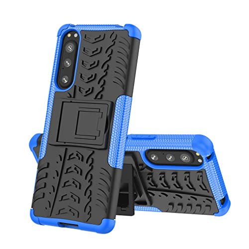 SEAHAI Hülle für Sony Xperia 5 IV, Militärstandard Strapazierfähig Robust Handyhülle Outdoor Stoßfest Handy Case Schutzhülle mit Stabilem Ständer - Blau von SEAHAI