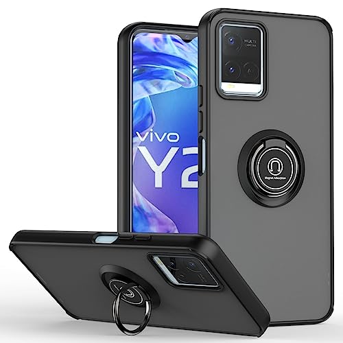 SEAHAI Hülle für Vivo Y21 / Vivo Y21s / Vivo Y33s, Mattiert Durchscheinend Hart PC Zurück und Weich TPU Silikon Doppelter Schutzhülle Stoßfest Handyhülle mit 360 Grad Ring Ständer, Schwarz SEAHAI Hülle für Vivo Y21 / Vivo Y21s / Vivo Y33s, Mattiert Durchscheinend Hart PC Zurück und Weich TPU Silikon Doppelter Schutzhülle Stoßfest Handyhülle mit 360 Grad Ring Ständer, Schwarz von SEAHAI
