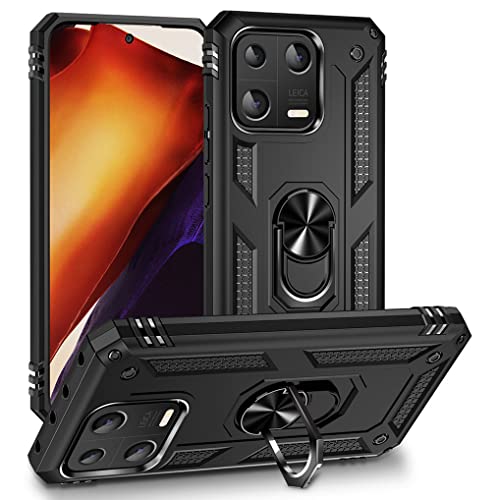 SEAHAI Hülle für Xiaomi 13, Militär Strapazierfähig Robust Handyhülle Outdoor Stoßfest Silikon TPU + PC Handy Case Schutzhülle mit 360 Grad Ring Ständer - Schwarz SEAHAI Hülle für Xiaomi 13, Militär Strapazierfähig Robust Handyhülle Outdoor Stoßfest Silikon TPU + PC Handy Case Schutzhülle mit 360 Grad Ring Ständer - Schwarz von SEAHAI