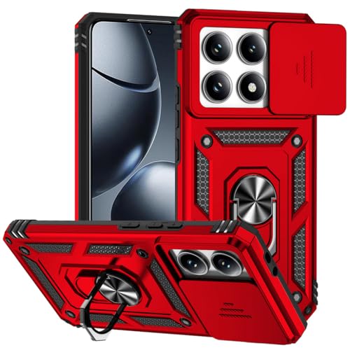 SEAHAI Hülle für Xiaomi 14T Pro 5G, Militär Robust Handyhülle Outdoor Stoßfest Silikon TPU + PC Handy Case Schutzhülle mit Kameraschutz und 360 Grad Ring Ständer - Rot SEAHAI Hülle für Xiaomi 14T Pro 5G, Militär Robust Handyhülle Outdoor Stoßfest Silikon TPU + PC Handy Case Schutzhülle mit Kameraschutz und 360 Grad Ring Ständer - Rot von SEAHAI
