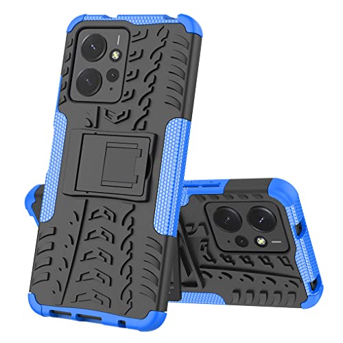 SEAHAI Hülle für Xiaomi Redmi Note 12 4G, Militärstandard Strapazierfähig Robust Handyhülle Outdoor Stoßfest Handy Case Schutzhülle mit Stabilem Ständer - Blau von SEAHAI