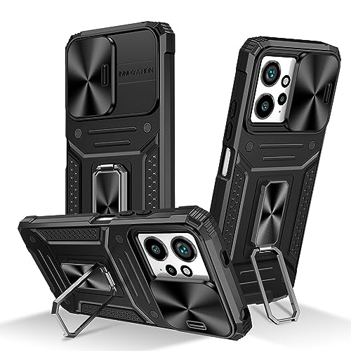 SEAHAI Hülle für Xiaomi Redmi Note 12 4G / Redmi Note 12 5G / Poco X5 5G, Militär Robust Handyhülle Stoßfest Silikon TPU + PC Handy Case Schutzhülle mit Kameraschutz und Faltbar Ständer - Schwarz SEAHAI Hülle für Xiaomi Redmi Note 12 4G / Redmi Note 12 5G / Poco X5 5G, Militär Robust Handyhülle Stoßfest Silikon TPU + PC Handy Case Schutzhülle mit Kameraschutz und Faltbar Ständer - Schwarz von SEAHAI