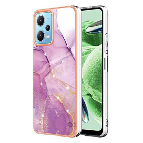 SEAHAI Hülle für Xiaomi Redmi Note 12 Pro+ Plus 5G, Bunte Muster Ultra Dünn Glänzend Weich Silikon TPU Stoßfest Handyhülle Cover Flexibel Handytasche Schutzhülle - Helles Lila von SEAHAI