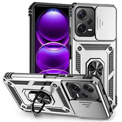 SEAHAI Hülle für Xiaomi Redmi Note 12 Pro+ Plus 5G, Militär Robust Handyhülle Outdoor Stoßfest Silikon TPU + PC Handy Case Schutzhülle mit Kameraschutz und 360 Grad Ring Ständer - Silber SEAHAI Hülle für Xiaomi Redmi Note 12 Pro+ Plus 5G, Militär Robust Handyhülle Outdoor Stoßfest Silikon TPU + PC Handy Case Schutzhülle mit Kameraschutz und 360 Grad Ring Ständer - Silber von SEAHAI