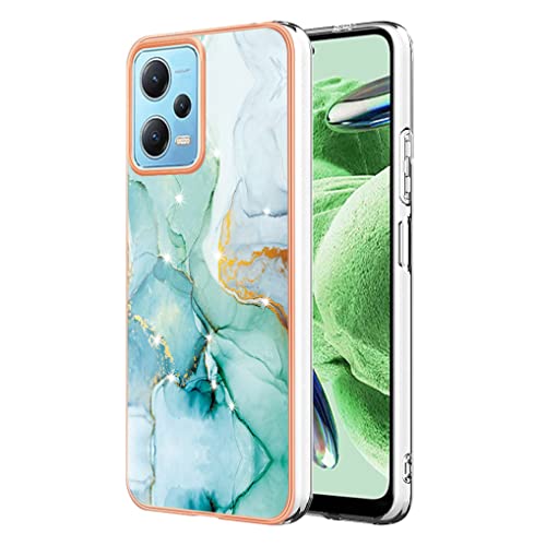 SEAHAI Hülle für Xiaomi Redmi Note 12 Pro 5G, Bunte Muster Ultra Dünn Glänzend Weich Silikon TPU Stoßfest Handyhülle Cover Flexibel Handytasche Schutzhülle - Grün von SEAHAI