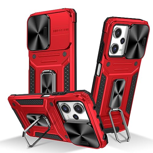 SEAHAI Hülle für Xiaomi Redmi Note 12 Pro 5G / Poco X5 Pro 5G, Militär Robust Handyhülle Stoßfest Silikon TPU + PC Handy Case Schutzhülle mit Kameraschutz und Stabilem Faltbar Ständer - Rot SEAHAI Hülle für Xiaomi Redmi Note 12 Pro 5G / Poco X5 Pro 5G, Militär Robust Handyhülle Stoßfest Silikon TPU + PC Handy Case Schutzhülle mit Kameraschutz und Stabilem Faltbar Ständer - Rot von SEAHAI
