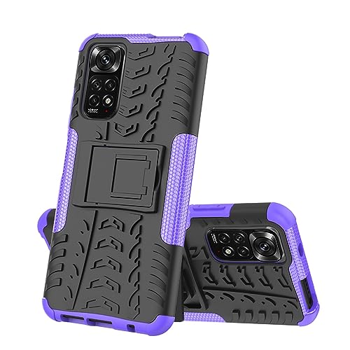 SEAHAI Hülle für Xiaomi Redmi Note 12S 4G, Militärstandard Strapazierfähig Robust Handyhülle Outdoor Stoßfest Handy Case Schutzhülle mit Stabilem Ständer - Lila von SEAHAI