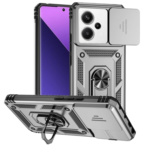 SEAHAI Hülle für Xiaomi Redmi Note 13 Pro 5G / Poco X6 5G, Militär Robust Handyhülle Outdoor Stoßfest Silikon TPU + PC Handy Case Schutzhülle mit Kameraschutz und 360 Grad Ring Ständer - Silber SEAHAI Hülle für Xiaomi Redmi Note 13 Pro 5G / Poco X6 5G, Militär Robust Handyhülle Outdoor Stoßfest Silikon TPU + PC Handy Case Schutzhülle mit Kameraschutz und 360 Grad Ring Ständer - Silber von SEAHAI
