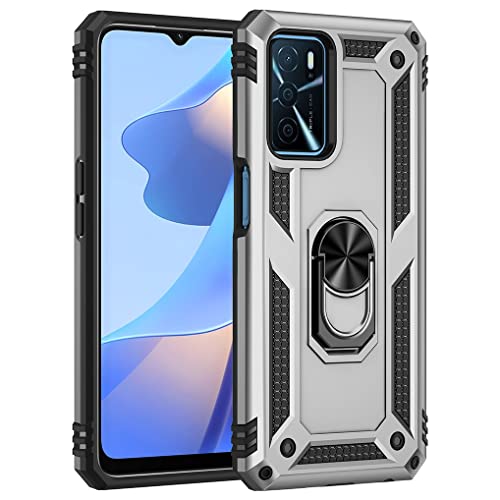 SEEKO Hülle für OPPO A54s / OPPO A16 / OPPO A16s, Militär Strapazierfähig Robust Handyhülle Outdoor Stoßfest Silikon TPU + PC Handy Case Schutzhülle mit 360 Grad Ring Ständer - Silber SEEKO Hülle für OPPO A54s / OPPO A16 / OPPO A16s, Militär Strapazierfähig Robust Handyhülle Outdoor Stoßfest Silikon TPU + PC Handy Case Schutzhülle mit 360 Grad Ring Ständer - Silber von SEAHAI