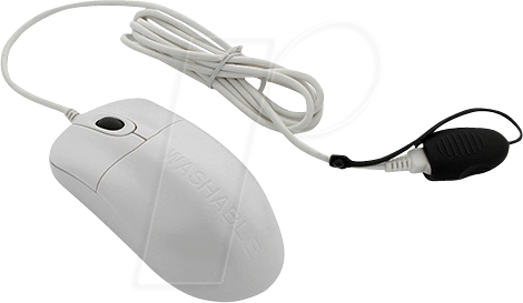 SILVER STORM WS - Maus (Mouse), Kabel, USB, IP68, desinfizierbar, weiß von SEAL SHIELD