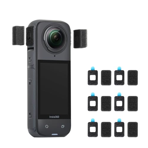 SEASKY [6 Paar] Geräuschreduzierendes, winddichtes Schaumstoff-Zubehör für Insta360 X4 X3 X2 GoPro Hero 13/12/11//10/9 schwarze Sport-Action-Kamera von SEASKY