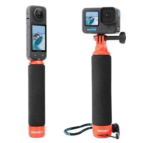 SEASKY F1 Multifunktionaler schwimmender schwimmender Griff, Auftriebsstange, Handgriff, Zubehör für GoPro Hero 12/11//10/9, schwarz, für Insta360 X4 X3 X2 für DJI Action 4/3/2 Sport-Action-Kamera SEASKY F1 Multifunktionaler schwimmender schwimmender Griff, Auftriebsstange, Handgriff, Zubehör für GoPro Hero 12/11//10/9, schwarz, für Insta360 X4 X3 X2 für DJI Action 4/3/2 Sport-Action-Kamera von SEASKY