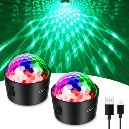 Mini Discokugel kinder 2 Stück, SEBRUANC Disco Licht LED Partylicht Musikgesteuert Disco Party Lichter 380mAh USB Type C DJ Ball, Nachtlicht für Parties Geburtsta, Weihnachten Geschenk,Bar,Halloween Mini Discokugel kinder 2 Stück, SEBRUANC Disco Licht LED Partylicht Musikgesteuert Disco Party Lichter 380mAh USB Type C DJ Ball, Nachtlicht für Parties Geburtsta, Weihnachten Geschenk,Bar,Halloween von SEBRUANC