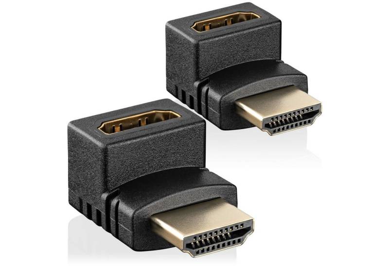 SEBSON 2x HDMI Winkel Adapter 270° Grad - HDMI Stecker A auf HDMI Buchse A Audio- & Video-Adapter von SEBSON