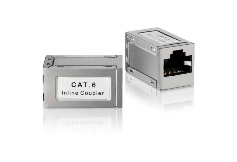 SEBSON 2x RJ45 Kupplung Buchse/Buchse, Verlängerungsadapter für Netzwerkkabel Netzwerk-Adapter von SEBSON