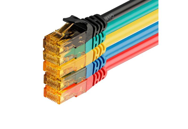 SEBSON 5x Ethernet Kabel 0,5m CAT 6 - Gigabit LAN Patchkabel 1000Mbit/s Netzkabel, (50 cm) von SEBSON