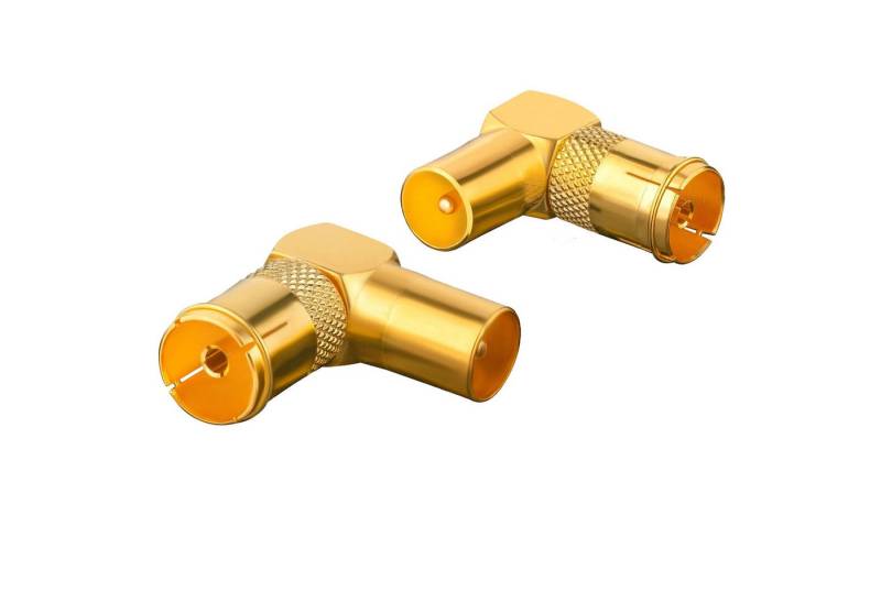 SEBSON Antenne Winkel Adapter Set 90°, 2x Koax Stecker auf Koax Buchse (IEC) TV-Adapter von SEBSON