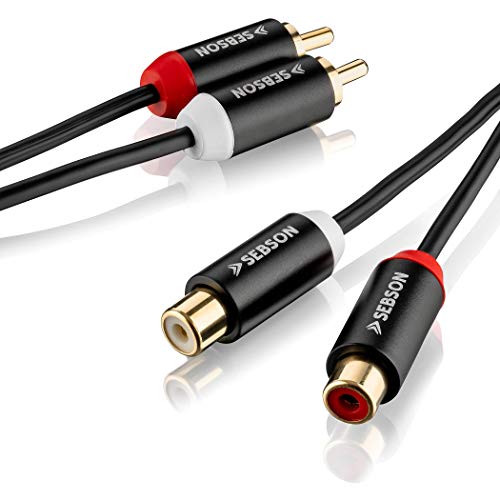 SEBSON Cinch Verlängerung 5m, Audiokabel Stecker zu Buchsen, Male/Female, RCA Kabel Rot/Weiß, AUX Audio Verlängerungskabel SEBSON Cinch Verlängerung 5m, Audiokabel Stecker zu Buchsen, Male/Female, RCA Kabel Rot/Weiß, AUX Audio Verlängerungskabel von SEBSON