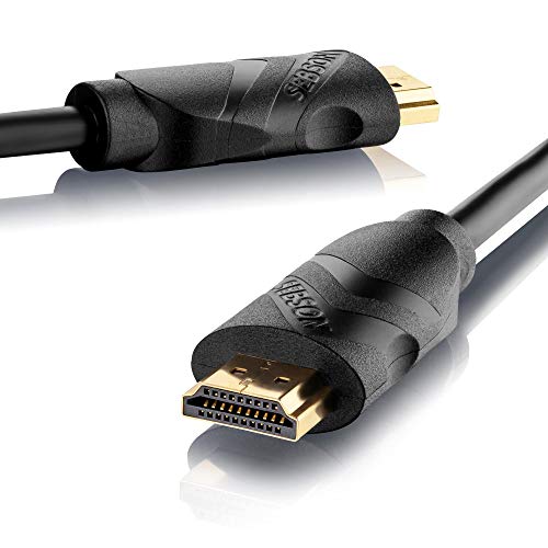 SEBSON HDMI Kabel 2m 2.0b Highspeed mit Ethernet, 4K/60Hz Ultra HD 2160p Full HD 1080p 3D, HDR, ARC Audio Return, PVC Ummantelung von SEBSON