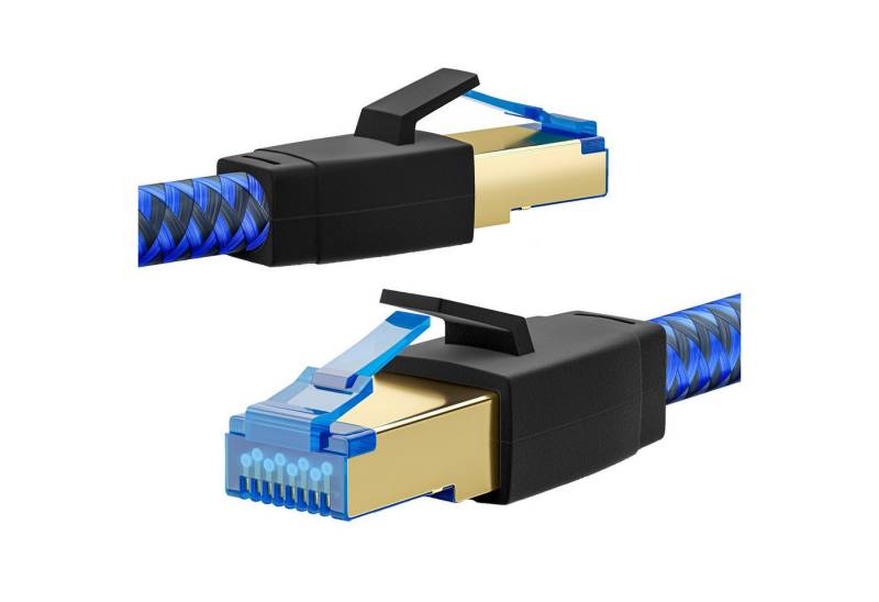SEBSON LAN Kabel 5m CAT 8 - Netzwerkkabel 40 Gbit/s 2000MHz - RJ45 Stecker Netzkabel, (500 cm) von SEBSON