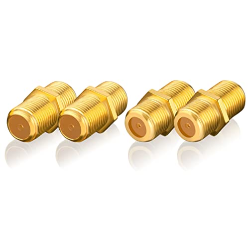 SEBSON SAT Adapter Set - 4X F-Buchse auf F-Buchse - Satellitenkabel Koaxialkabel Verlängerung/SAT Verbinder, Kupplung vergoldet SEBSON SAT Adapter Set - 4X F-Buchse auf F-Buchse - Satellitenkabel Koaxialkabel Verlängerung/SAT Verbinder, Kupplung vergoldet von SEBSON
