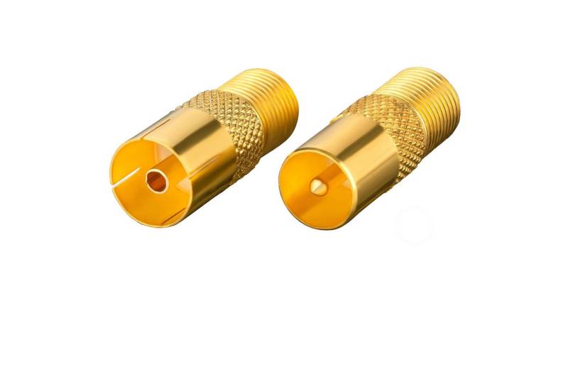 SEBSON SAT Antenne Adapter Set, F-Buchse auf Koax Stecker / Koax Buchse (IEC) TV-Adapter von SEBSON