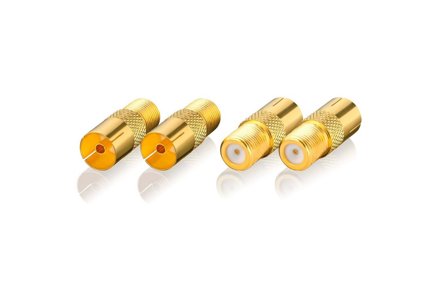 SEBSON SAT Antenne Adapter Set - 2x F-Stecker auf Koax Stecker (IEC) TV-Adapter von SEBSON