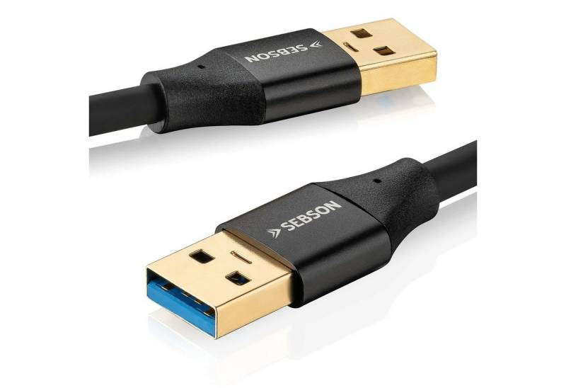 SEBSON USB Kabel 2m - Typ A auf A - USB 3.0 - 5 Gbit/s Datenübertragung Smartphone-Kabel, (200 cm) von SEBSON