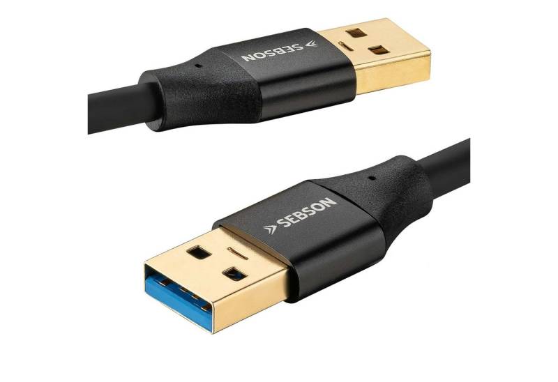 SEBSON USB Kabel 2m - Typ A auf A - USB 3.0 - 5 Gbit/s Datenübertragung Smartphone-Kabel, (200 cm) von SEBSON