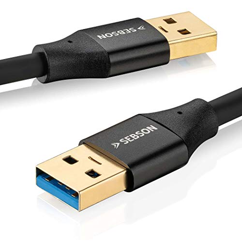 SEBSON USB Kabel 3m - Typ A auf A - USB 3.0 Datenkabel 5 Gbit/s Datenübertragung, Verbindungskabel für PC, Laptop, Drucker, Festplatten UVM. SEBSON USB Kabel 3m - Typ A auf A - USB 3.0 Datenkabel 5 Gbit/s Datenübertragung, Verbindungskabel für PC, Laptop, Drucker, Festplatten UVM. von SEBSON
