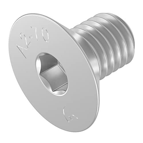 SECCARO Senkschraube M10 x 16 mm, Edelstahl V2A VA A2, DIN 7991 / ISO 10642, Innensechskant, 20 Stück SECCARO Senkschraube M10 x 16 mm, Edelstahl V2A VA A2, DIN 7991 / ISO 10642, Innensechskant, 20 Stück von SECCARO