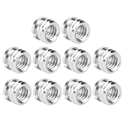 SECFOU 1 4 auf 3 8 Kamera-Stativschraubenmutter-Adapter 10-teiliges Set aus Bronze Standard 3 8-16 auf 1 4-20 Umrüstung für Stativköpfe und DSLR-Kameras SECFOU 1 4 auf 3 8 Kamera-Stativschraubenmutter-Adapter 10-teiliges Set aus Bronze Standard 3 8-16 auf 1 4-20 Umrüstung für Stativköpfe und DSLR-Kameras von SECFOU