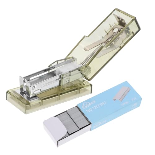 SECFOU 1 Set Transparenter Hefter, Transparenter Kunststoff Hefter, Kreativer Hefter, Studenten Hefter, Professioneller Handhefter, Niedlicher Hefter, Kleiner Hefter, Wohnaccessoire, von SECFOU