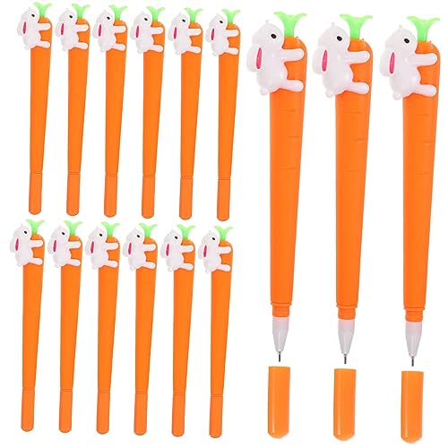 SECFOU 15 Stück Cartoon Stifte, Kinderstifte, Karotten Gel Tintenstift, Karottenform, Bezaubernde Kaninchen Karotten Stifte, Neuartiger Tintenstift, Kinderstifte, Kinderschreibwaren, SECFOU 15 Stück Cartoon Stifte, Kinderstifte, Karotten Gel Tintenstift, Karottenform, Bezaubernde Kaninchen Karotten Stifte, Neuartiger Tintenstift, Kinderstifte, Kinderschreibwaren, von SECFOU