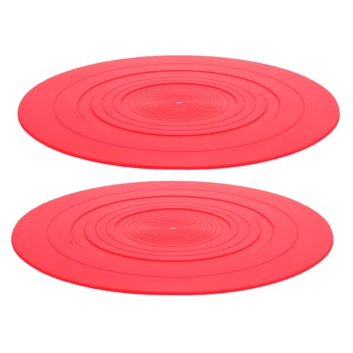 SECFOU 2 Stück Antistatische Silikonunterlage Für Plattenspieler, Slipmat, Plattenspielermatte, Plattenspielermatte, Gummimatte Für Plattenteller, Silikonmatte, Plattenspieler von SECFOU
