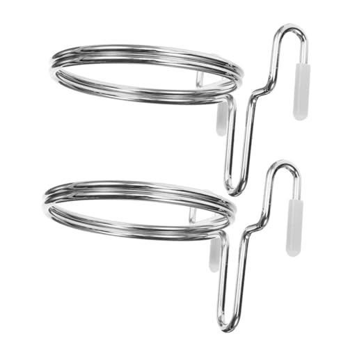 SECFOU 2 Stück Einkaufswagen-getränkehalter Aus Metall Am Pool, Getränkehalter, Fensterbank, Pflanzentablett, Pflanzenhalter-ring, Blumentopf-halter-ring Für Geländer, von SECFOU