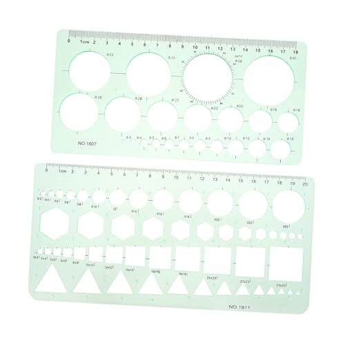 SECFOU 2 Stück Transparente Zeichenschablone, Kunststoff Vorlage Zum Zeichnen Von Kreisvorlagen, Kreisschablone, Zeichenvorlage, Geometrische Vorlagen Für Die Schule, Schablonenformen, SECFOU 2 Stück Transparente Zeichenschablone, Kunststoff Vorlage Zum Zeichnen Von Kreisvorlagen, Kreisschablone, Zeichenvorlage, Geometrische Vorlagen Für Die Schule, Schablonenformen, von SECFOU