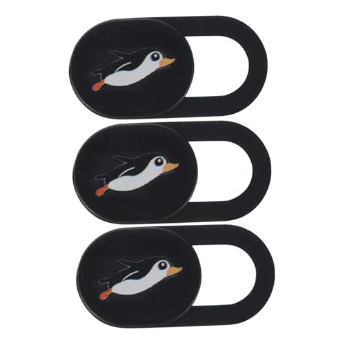SECFOU 3-teilige Webcam-Abdeckung mit Pinguin-Design Schiebeblocker für Laptop Telefon Tablet Datenschutzabdeckung von SECFOU