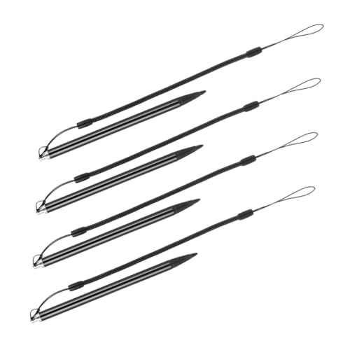 SECFOU 4 Stück Touchscreen-Stylus-Stift, Schwarz, Universeller Touch-Stift Mit Federseil, Pos-Stift Für Pos-systeme, Touchscreens Und Industrie-pcs von SECFOU