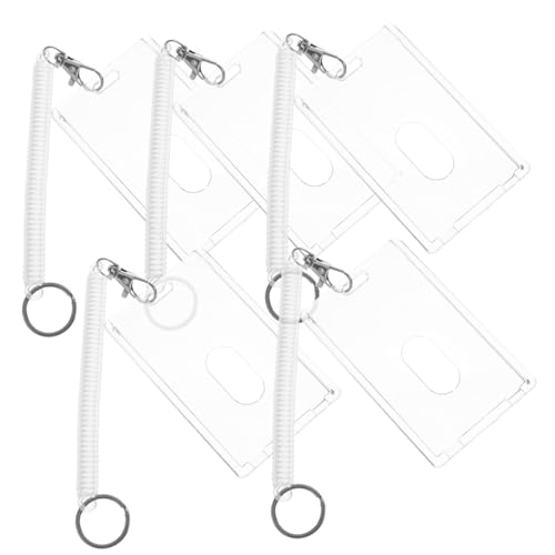 SECFOU 5 Sets Kartenhüllen, Vertikaler Ausweishalter, Vertikaler Kartenhalter, Ausweishalter, Bürokartenhalter, Ausweishalter, Ausweishülle, Ausweishüllen, Ausweishalter von SECFOU