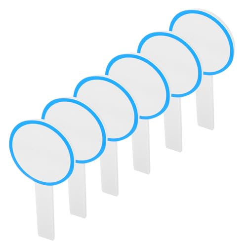 SECFOU 6 Stück Whiteboard Punktetafeln, Handpaddel Schilder, Whiteboard Paddel Für Den Unterricht, Leere Handanzeigetafel, Bieterpaddel Für Auktionen, Handpaddel, Löschbares Paddelbrett SECFOU 6 Stück Whiteboard Punktetafeln, Handpaddel Schilder, Whiteboard Paddel Für Den Unterricht, Leere Handanzeigetafel, Bieterpaddel Für Auktionen, Handpaddel, Löschbares Paddelbrett von SECFOU