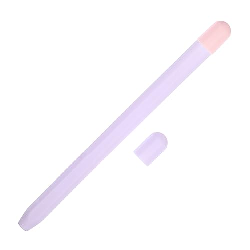 SECFOU Etui Elastische Stifttasche Touchscreen-Bleistift Handschriftstifte Stiftabdeckung Taschenschutz Stifthalterhülse Staubstecker Charme Bleistiftspitzenabdeckung Kieselgel Violett von SECFOU