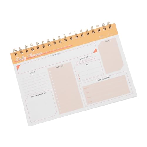 SECFOU Planer Arbeitsplanblock Tagesplanblock Planblock Für Das Management Effizienter Notizblock Studiennotizblock Tagesnotizblock Spiralplanblock Notizblock Für Die Tägliche Arbeit von SECFOU