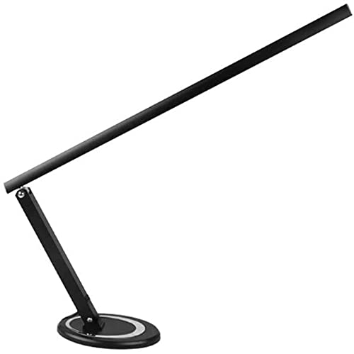 SECO FX26 Prämium-USB-LED-Schreibtischlampe mit langem Lampenarm, 61 cm Reichweite, einklappbar für die kompakte Aufbewahrung, 10 W – Schwarz von SECO