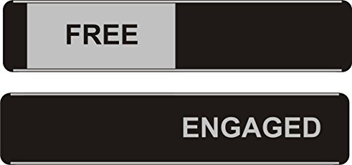 Seco Free/Engaged Schiebeschild, 255 mm x 52 mm, Aluminium/PVC, 5 Stück von SECO